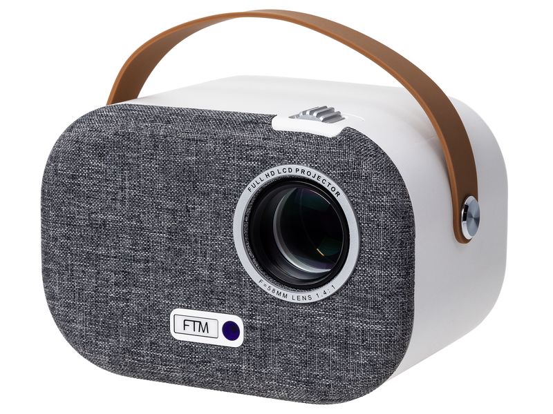 FTM Projektor Mini Kleiner, portabler Beamer, Full-HD