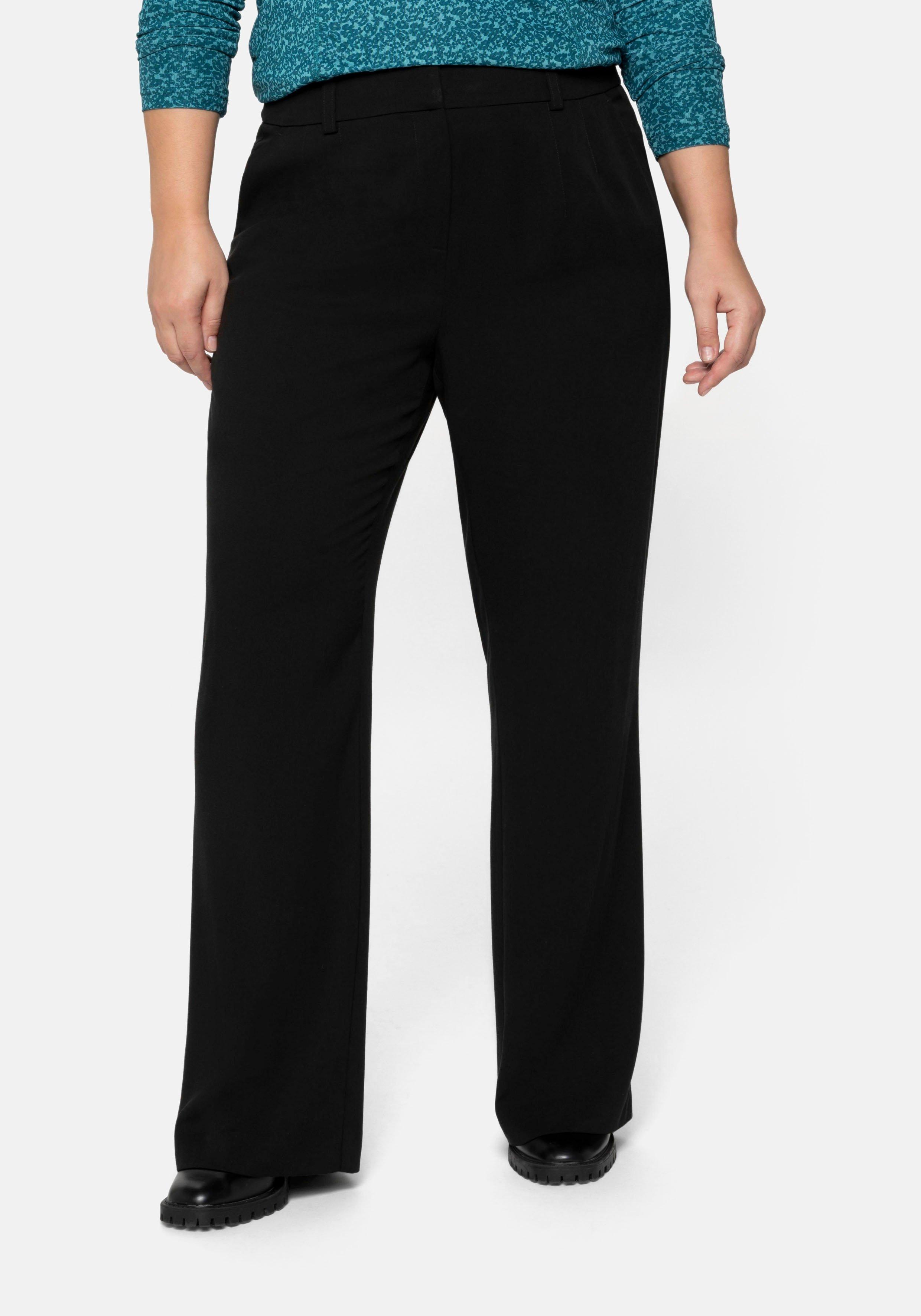Bootcut-Hose in leicht strukturierter Qualität