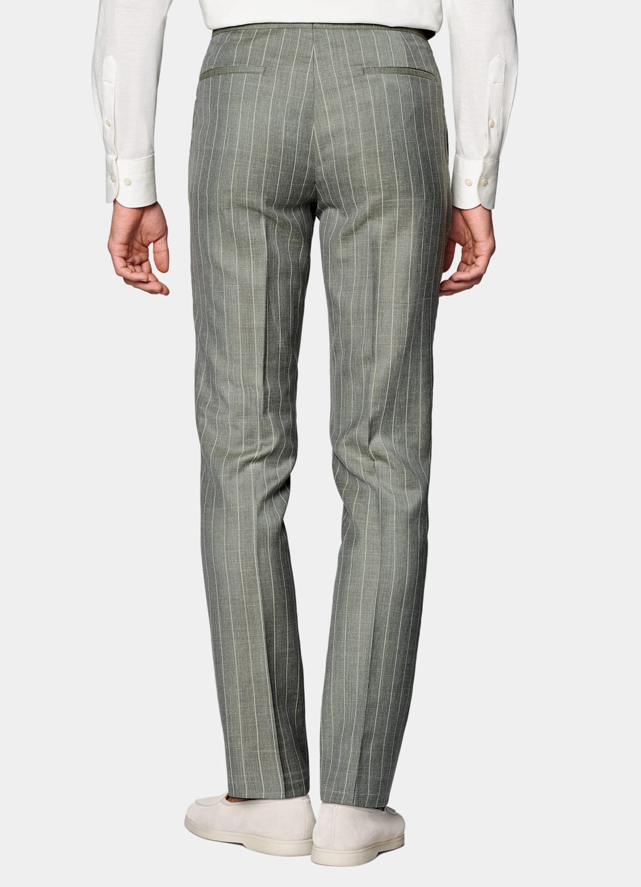 Costume Havana coupe Tailored vert clair à rayures