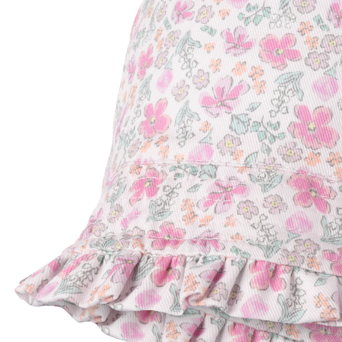 Topolino Mädchen Sonnenhut mit Blümchen weiss / pink / grün