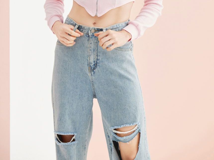 Honet - Milieuvriendelijke asymmetrische hoodie met lange mouwen en rits