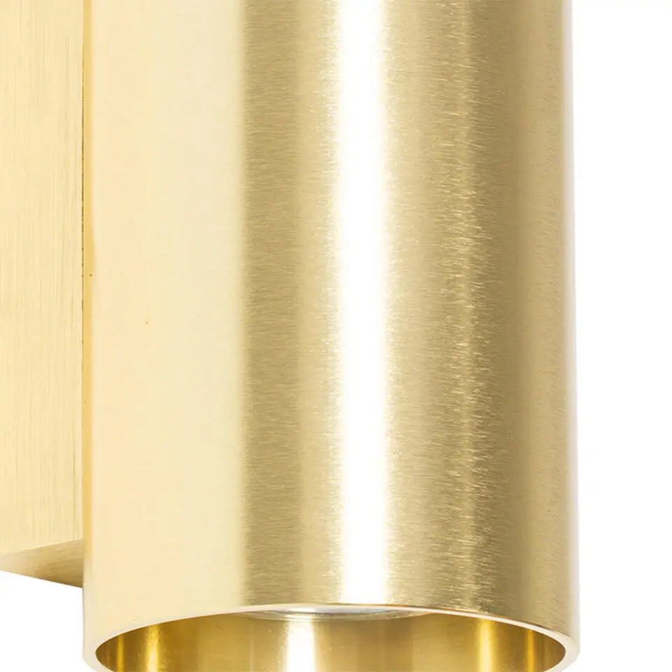 Qazqa wandlampen sandy goudkleurig gu10