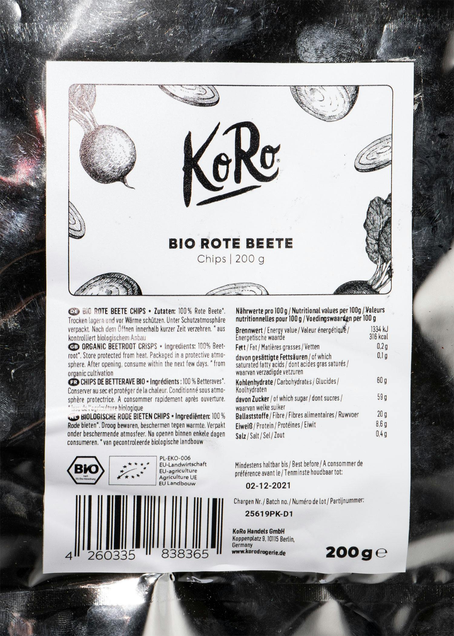 Bio Rote Bete Chips 200 g