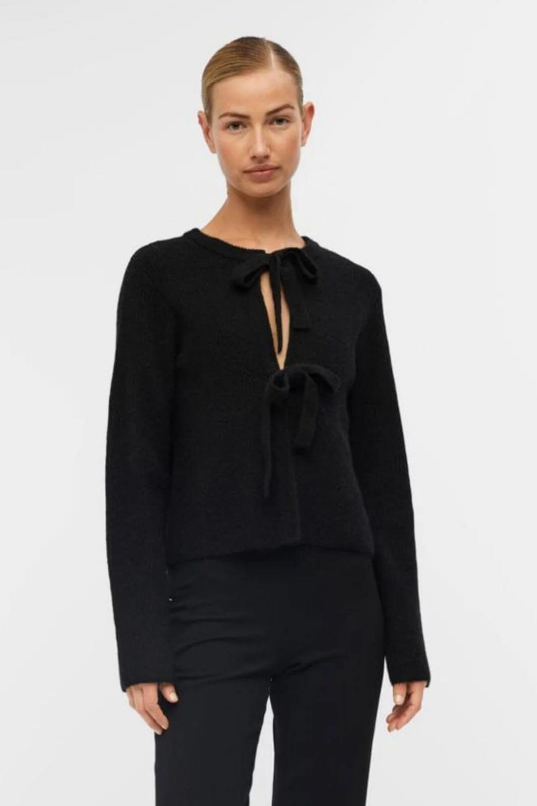 Object Objparvi Knit Cardigan 130 4447396 black melange