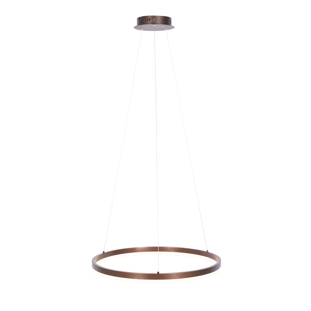 Hanglamp donkerbrons 60 cm incl. LED 3-staps dimbaar - Anello
