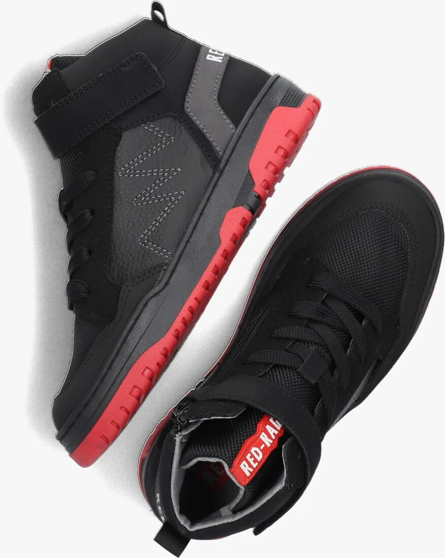RED-RAG zwarte red-rag hoge sneaker 13759