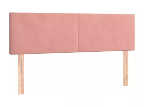 Sommier tapissier avec matelas et LED Rose 140x190 cm Velours