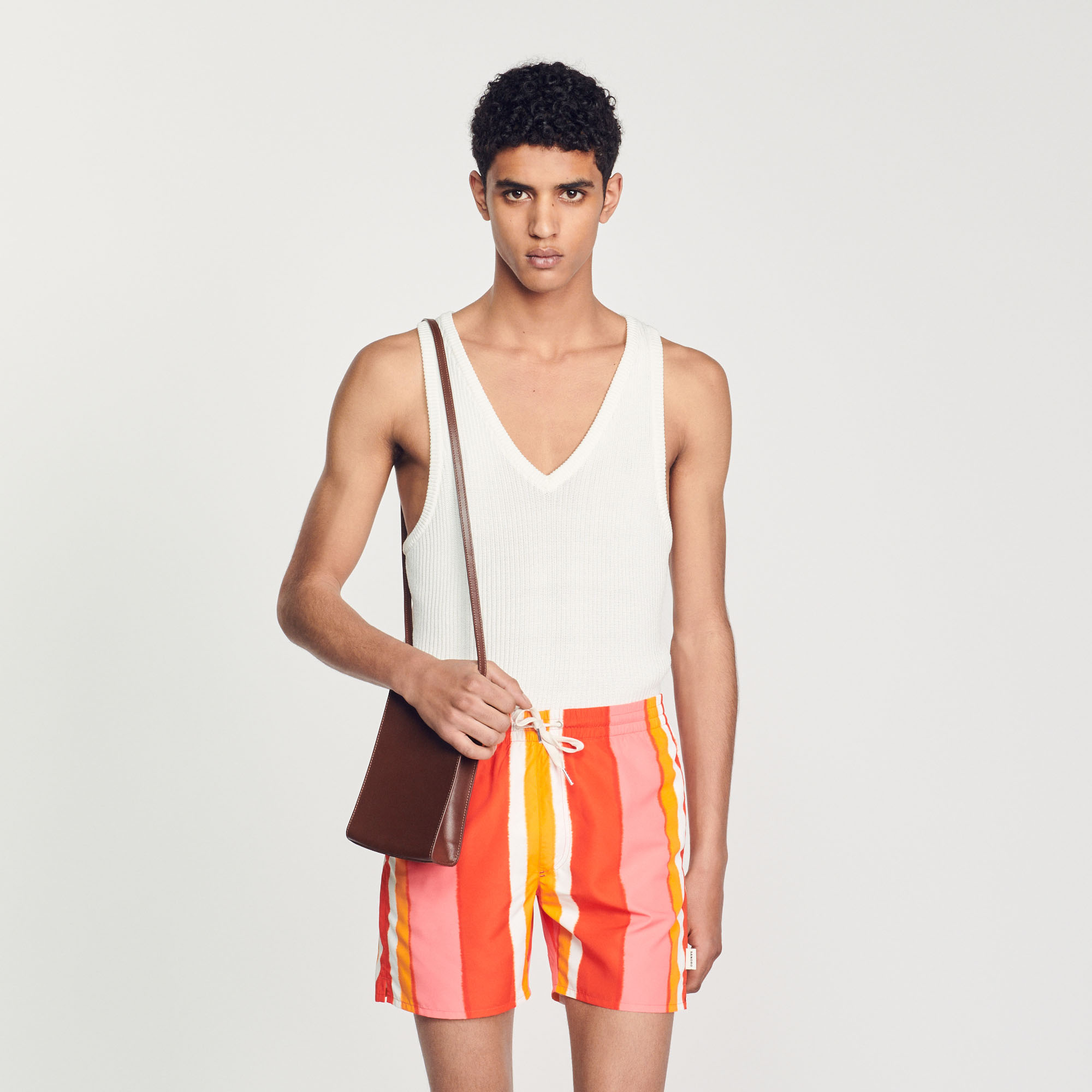 Maillot de bain imprime raye