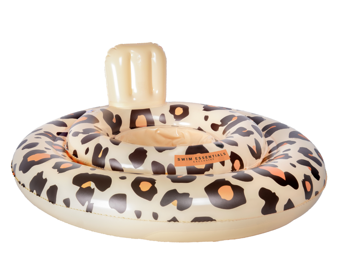 Swim Essentials Swim Essentials Baby Float Beige Panter 0-1 jaar