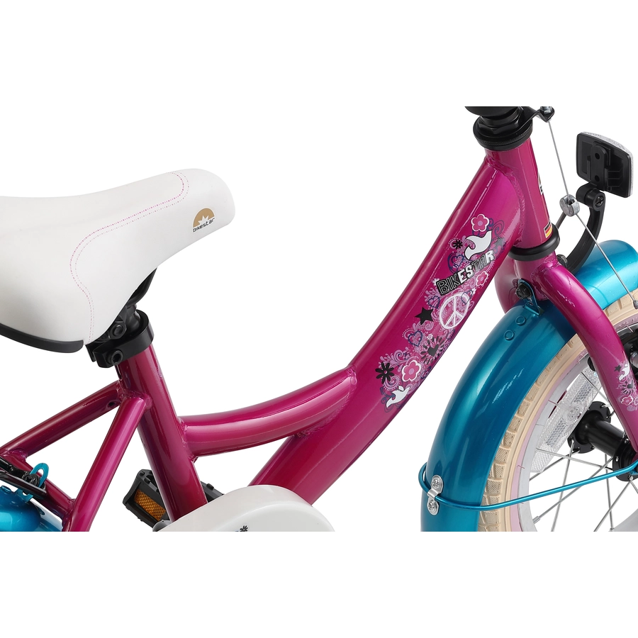 Bikestar Kinderrad 12 Zoll Classic berry, türkis