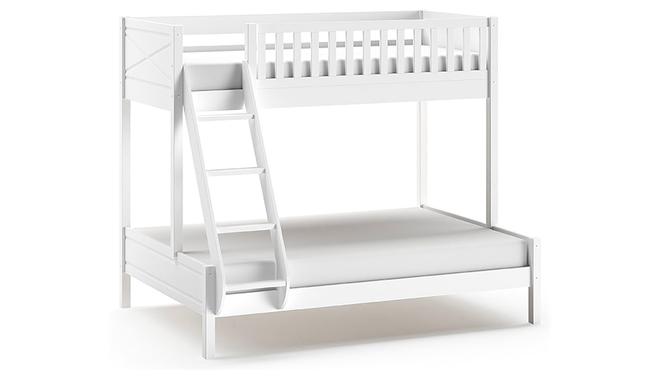 Stapelbed Scott 3-persoons wit