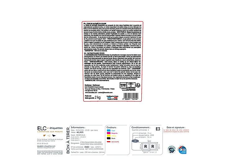 Poudre terre Diatomée 2Kg