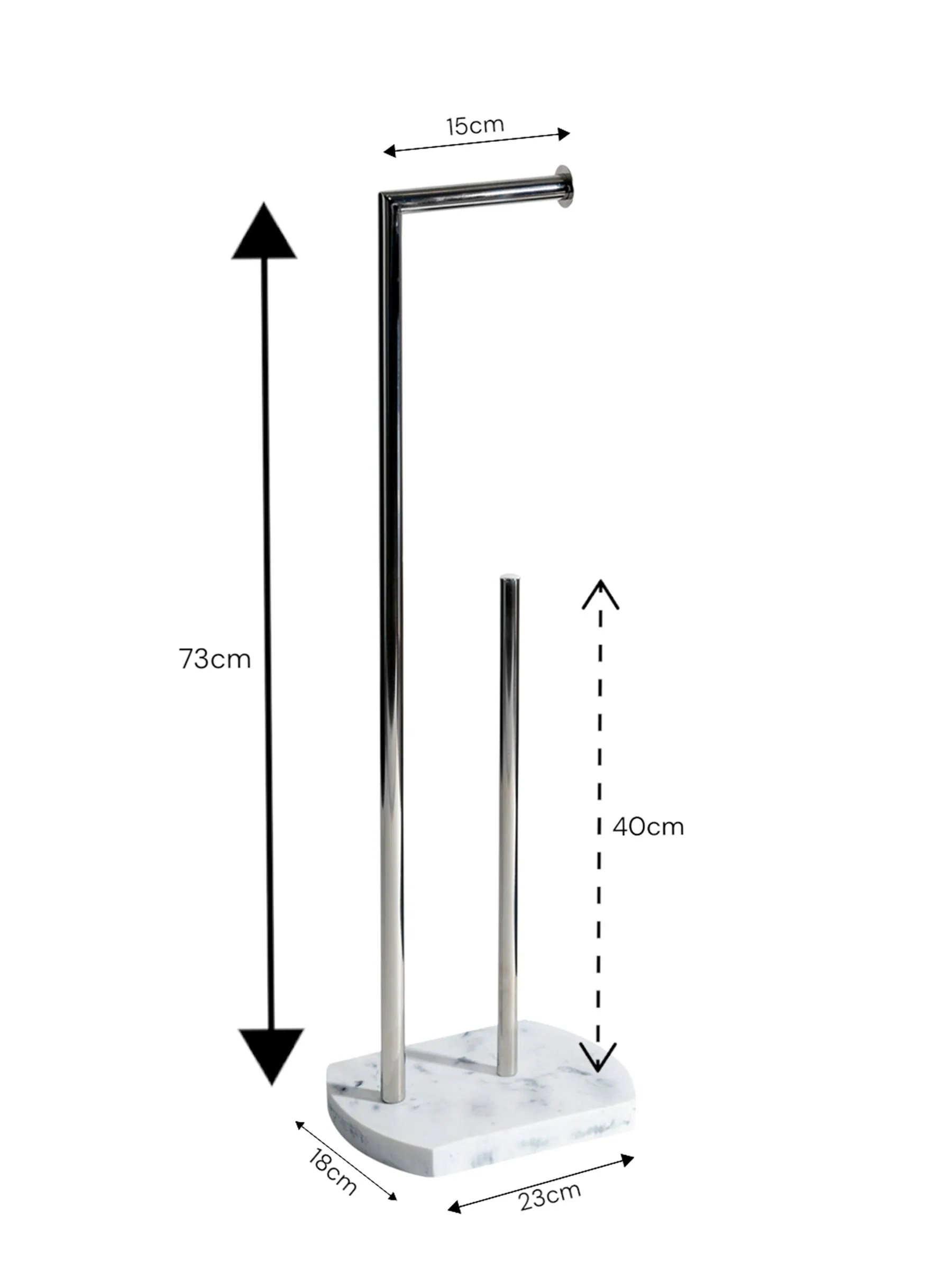 Showerdrape Octavia toiletrolhouder en rollenvoorraadhouder