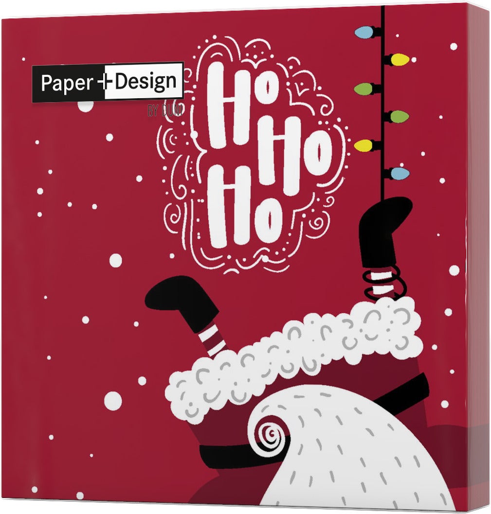 Duni servetten Mood of Santas rood 24 x 24 cm 20 stuks