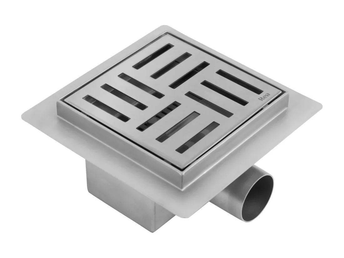 Drain Linéaire Rea Cross 120X120 Brush Steel
