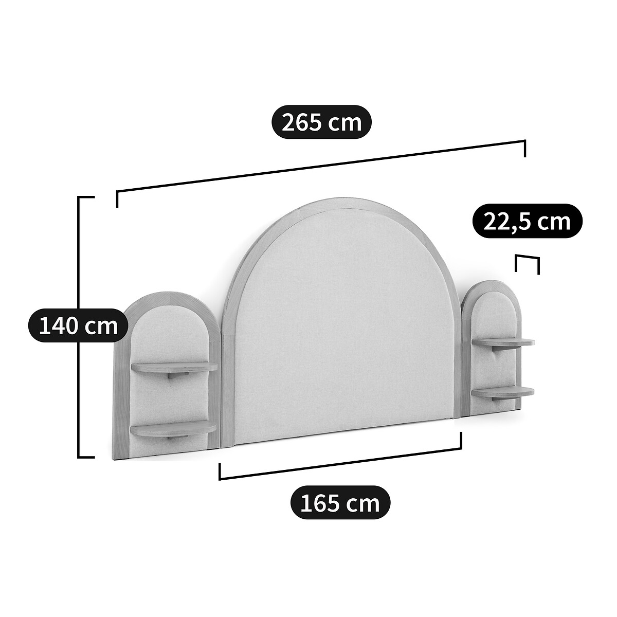 LA REDOUTE INTERIEURS<br>Cabeceira com mesas de cabeceira integradas, Archile