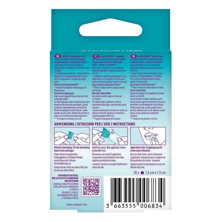 Compeed Herpesbläschen Patch Vorteilspack, 30 St