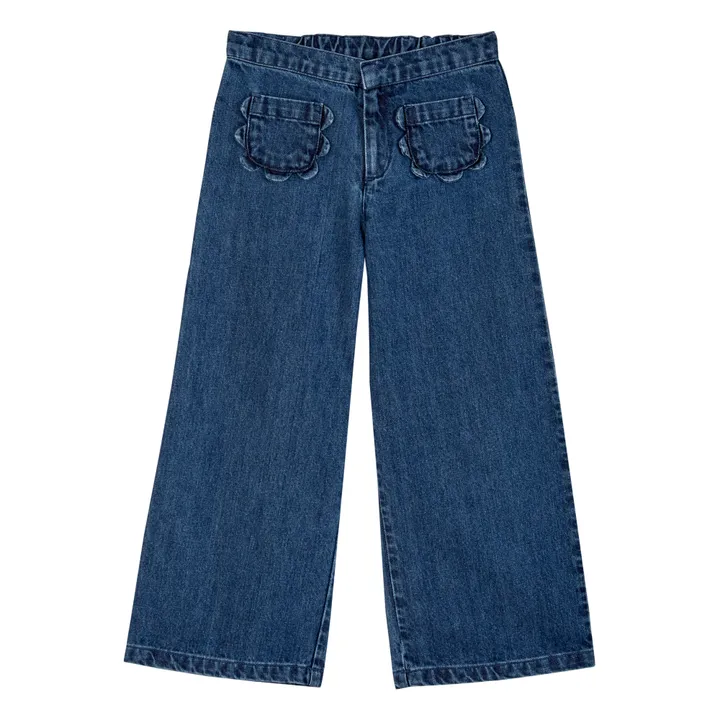Emile et Ida Pantalon Flare Denim | Denim brut