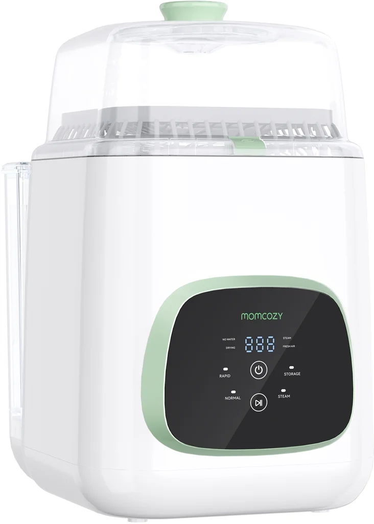 KleanPal Pro Baby Flaschen Reiniger Dampf Sterilisator mit Trocknungsfunktion (BS003-GW12NB-A) - Weiss