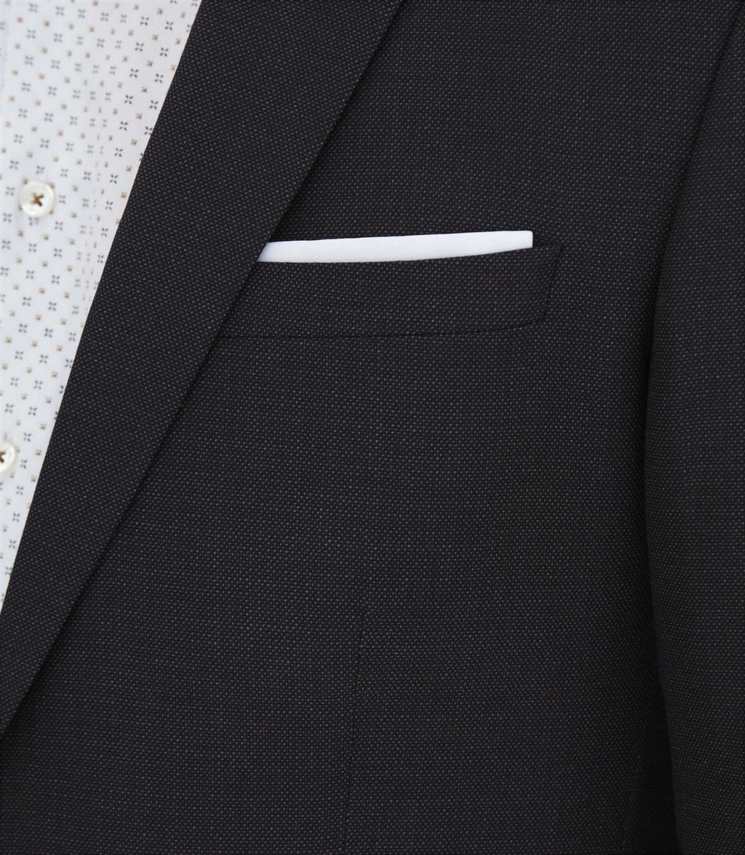Costume à micro motifs marron 