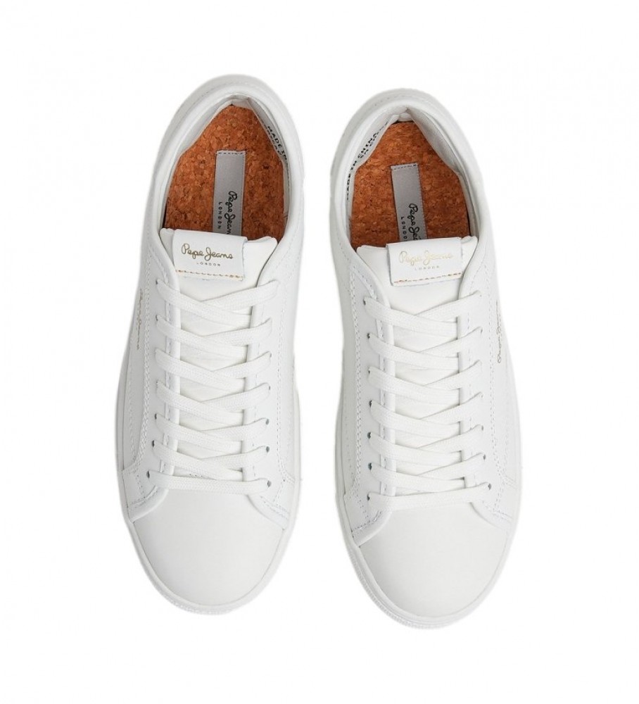 Tênis Pepe Jeans Adams Basy de couro branco