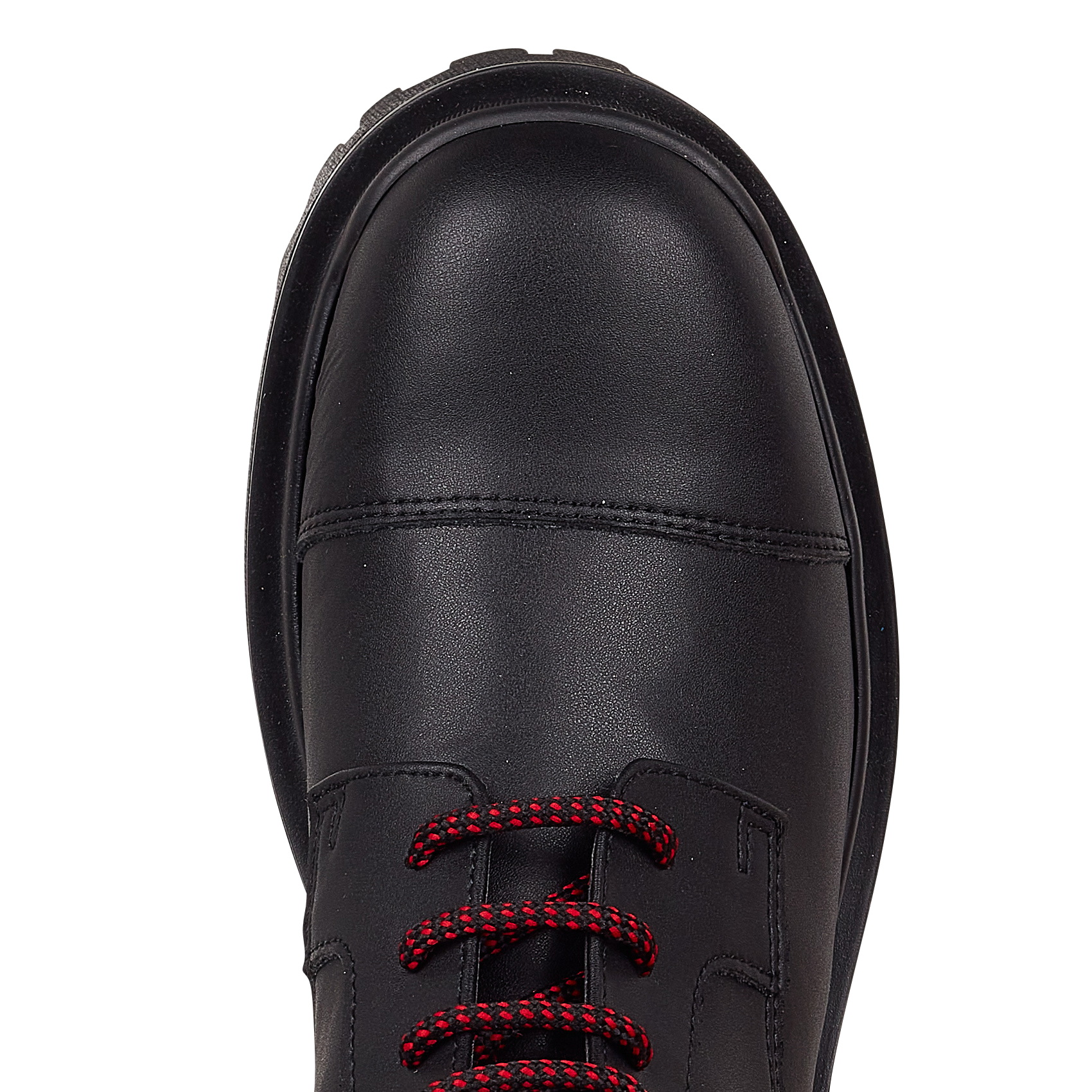BIKER - Bottines bout rond en cuir | Noir
