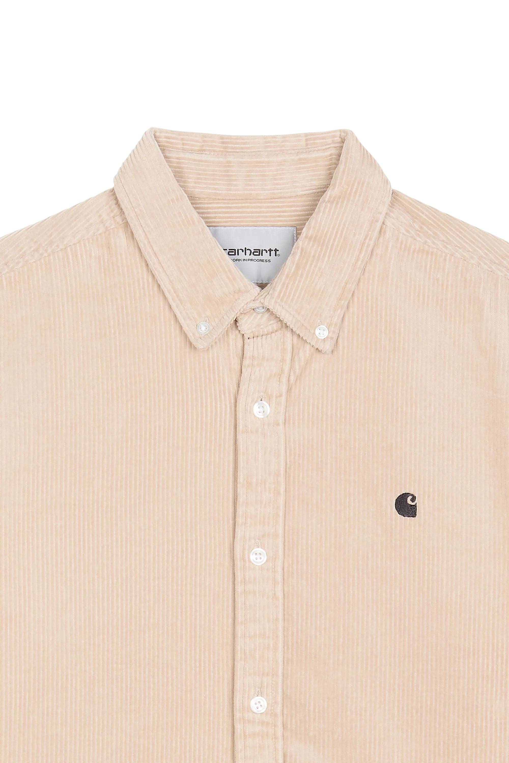 CARHARTT WIP Surchemise col américain en coton  L/S MADISON CORD  Beige
