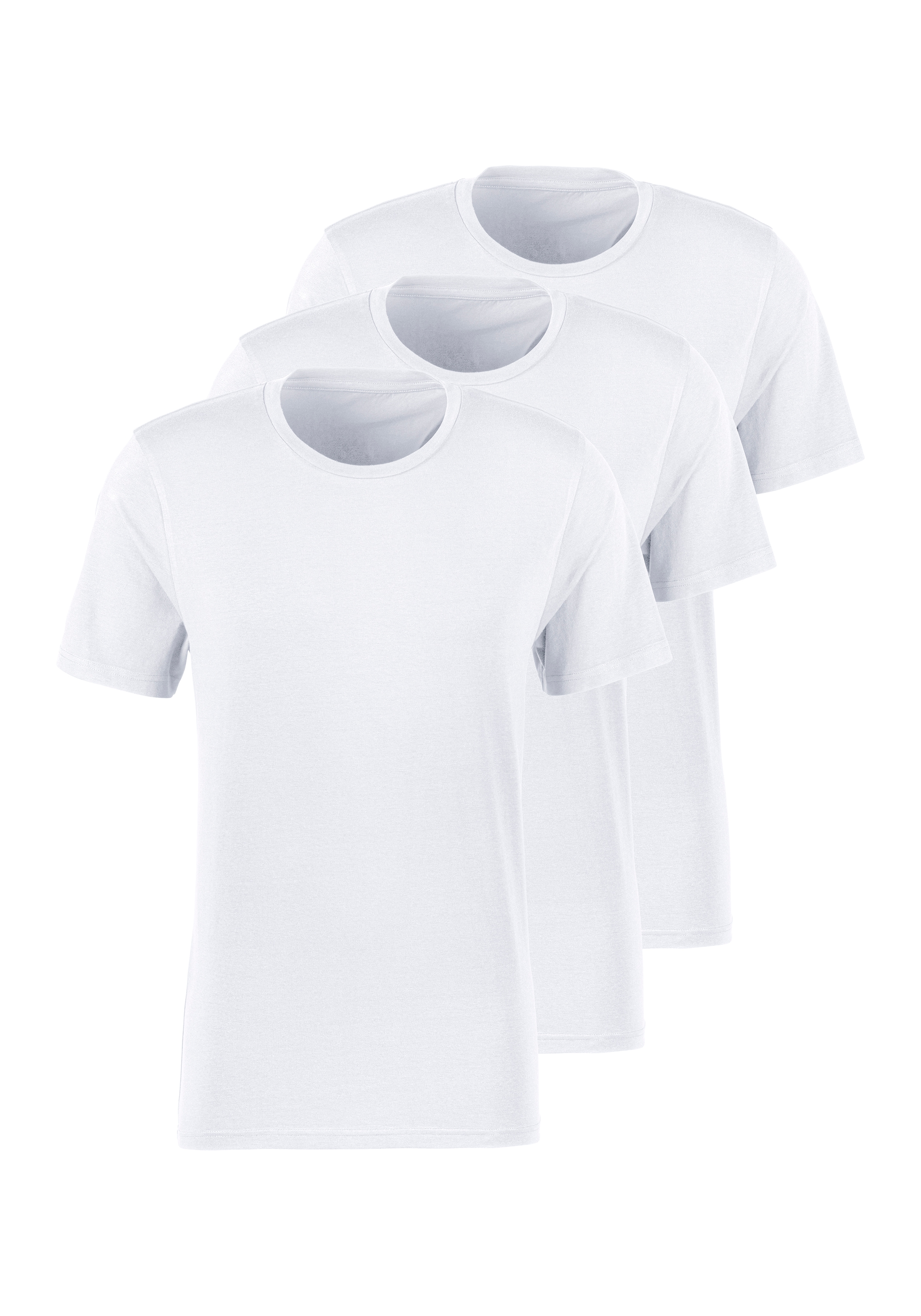 Bruno Banani T-Shirt, 3 Stk. mit Rundhals-Ausschnitt