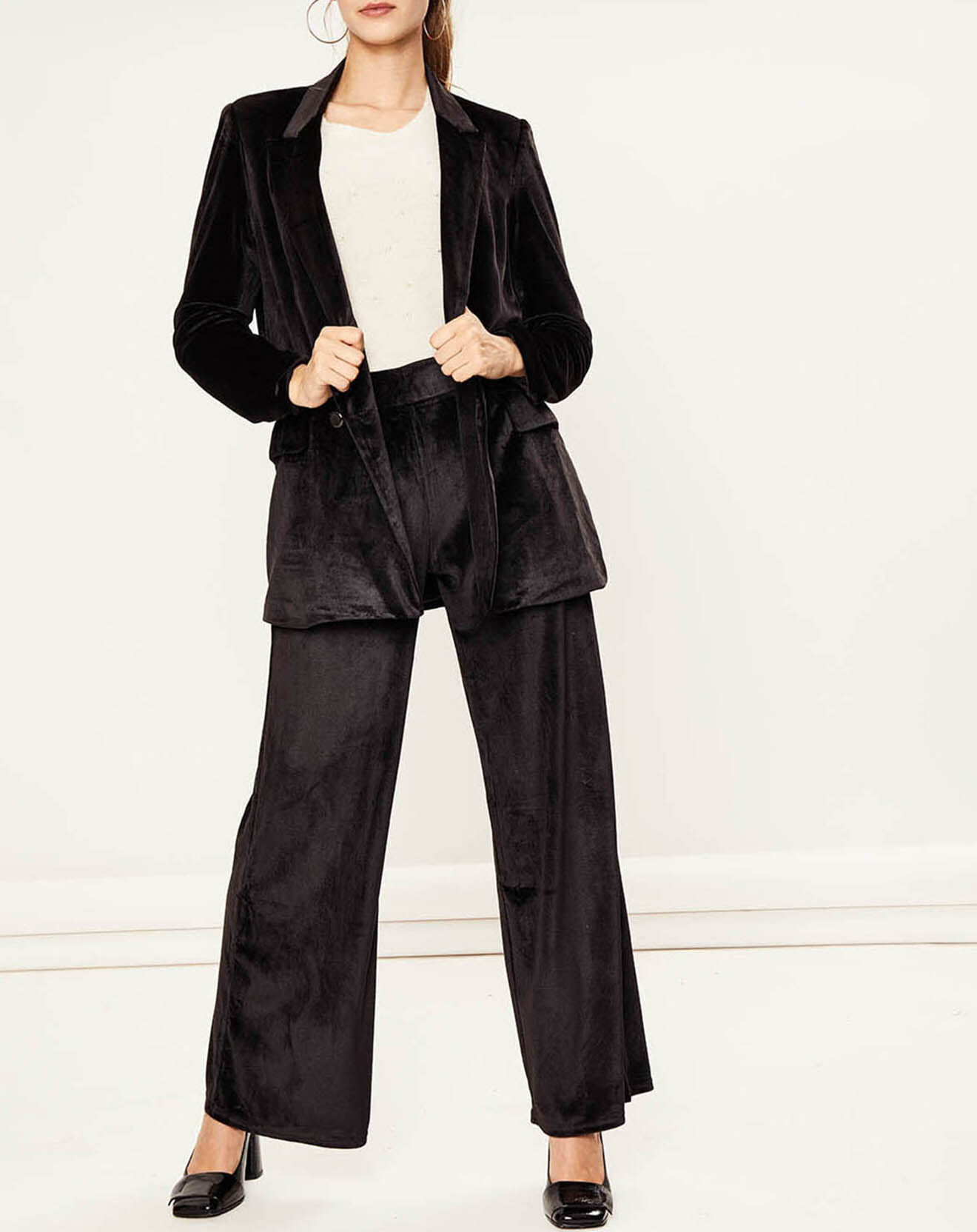 La Petite Etoile Veste en Velours Feronia noire