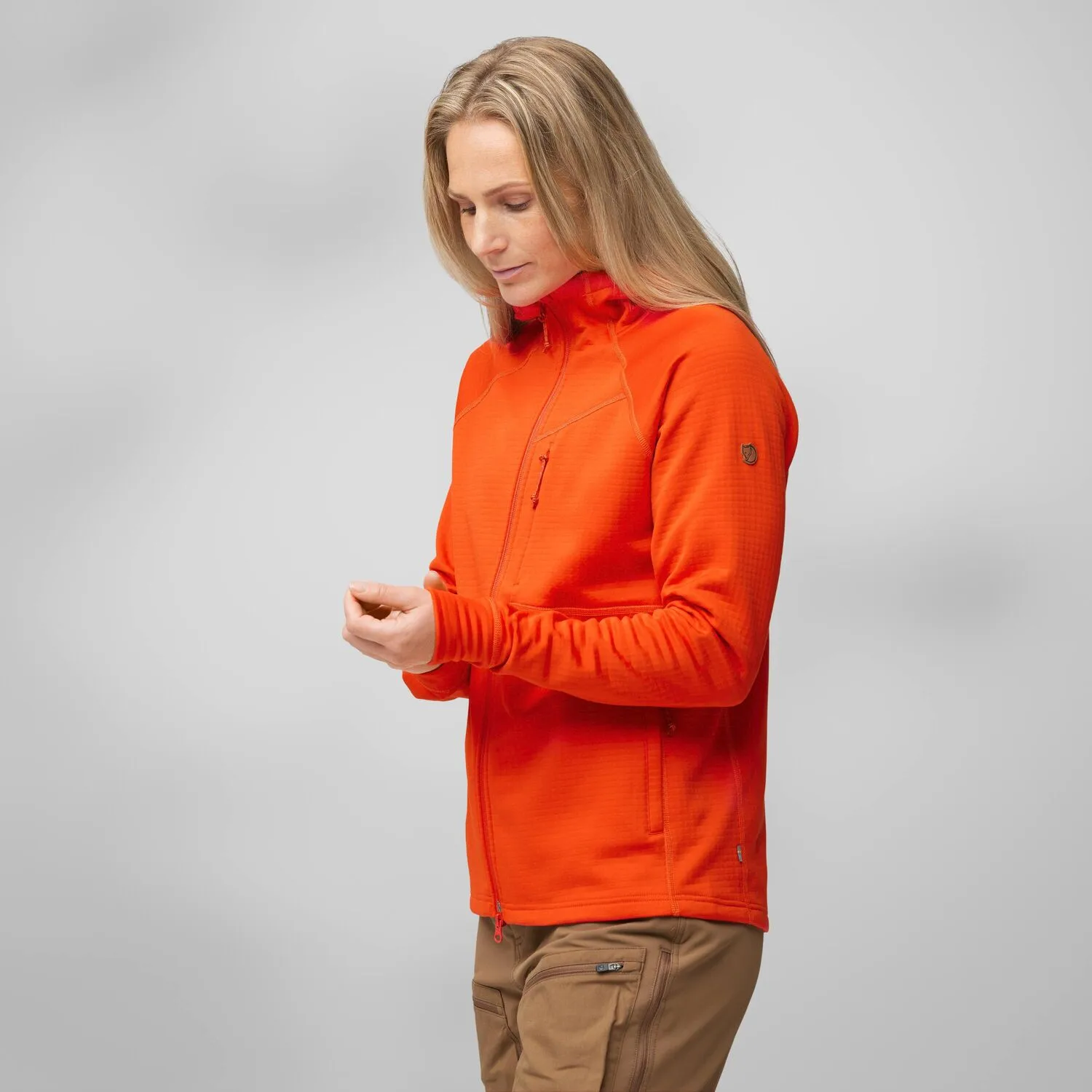 Fjällräven Women's Abisko Grid Fleece Hoodie Black