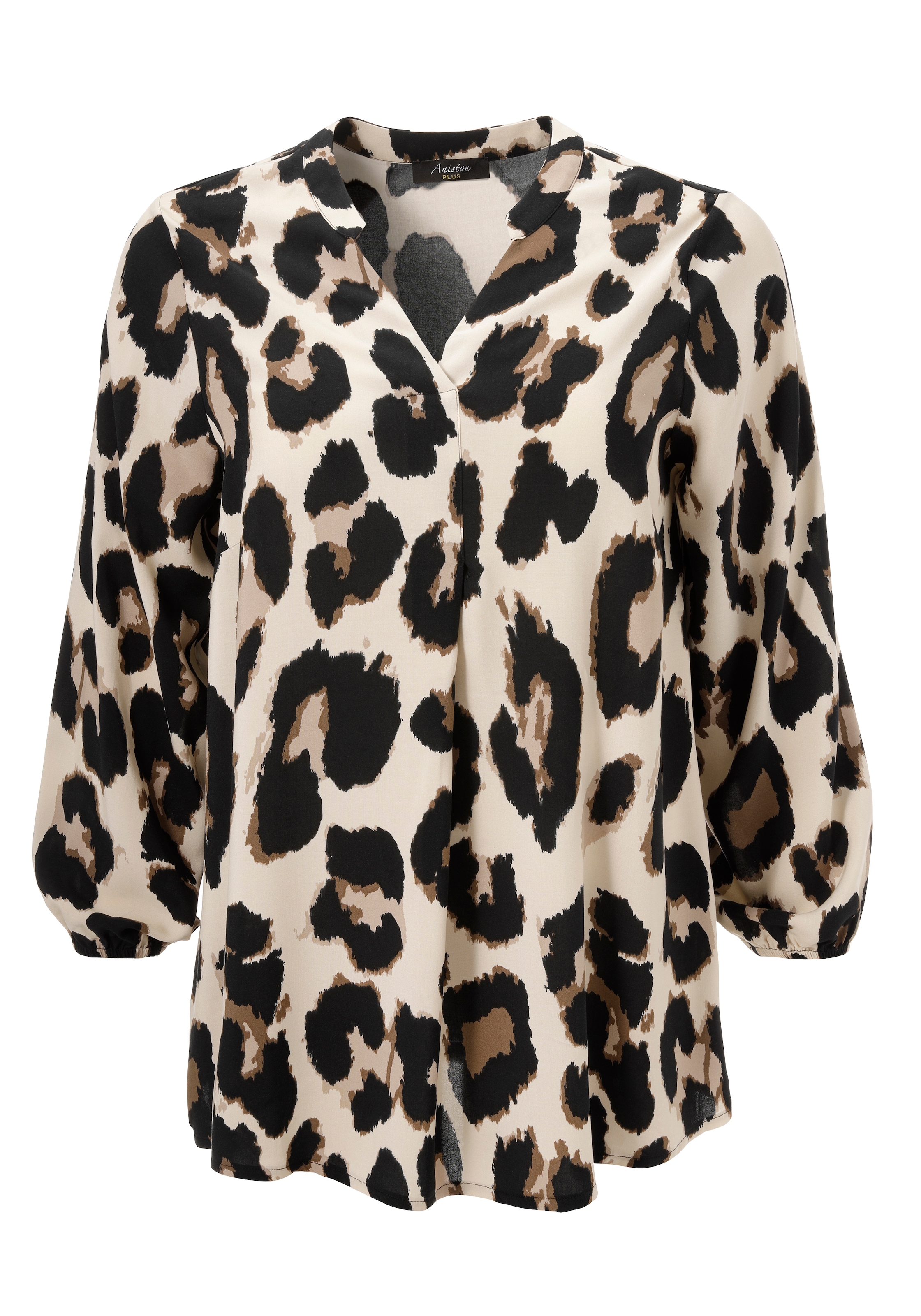 Aniston PLUS Schlupfbluse , mit trendigem Leoprint