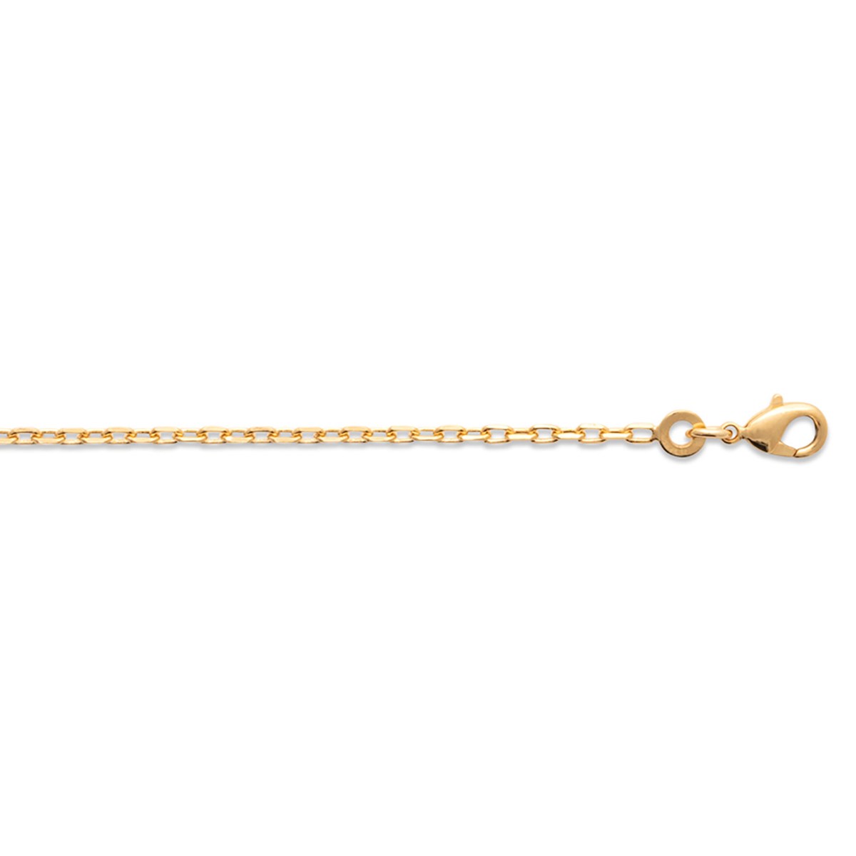 Chaîne Brillaxis plaqué or maille forçat 60cm