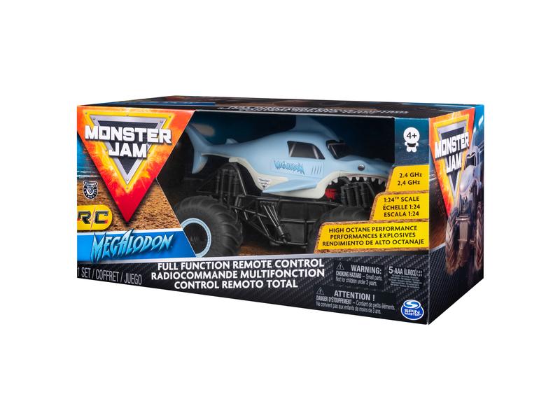 Spinmaster Spielzeug R/C Monster Jam Megalodon 1:24 Offiziell lizenzierter Monster Jam Truck