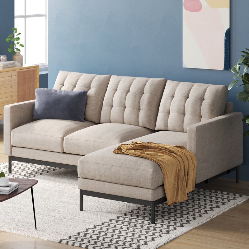 Thompson 77.6&prime;&prime; Wide Reversible Modular Sofa & Chaise
