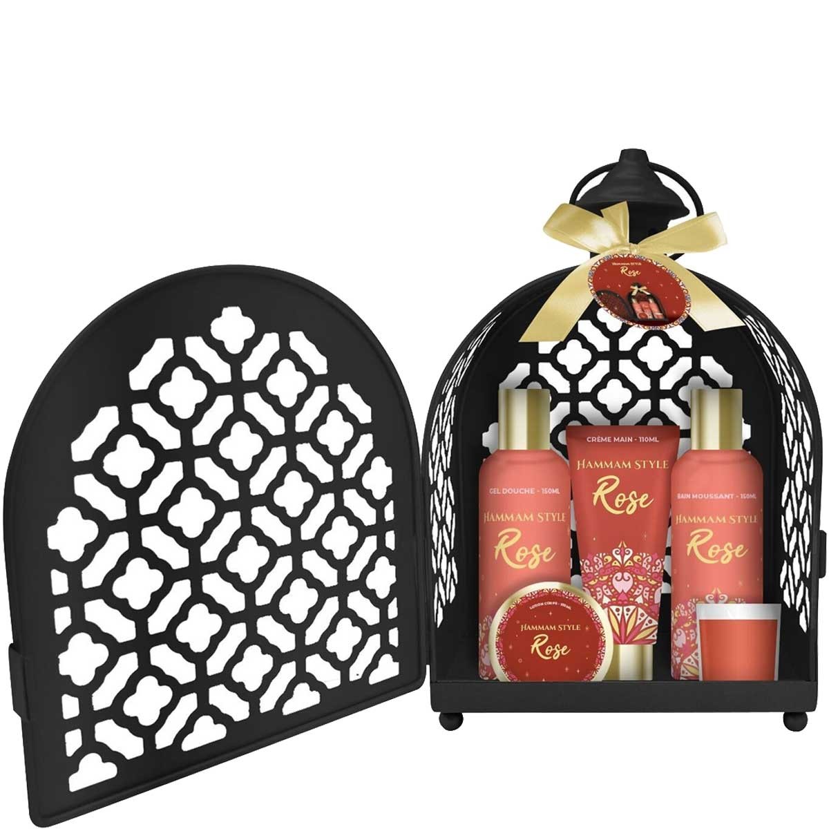 Coffret soins lanterne - Rose - Corps - 5 produits
