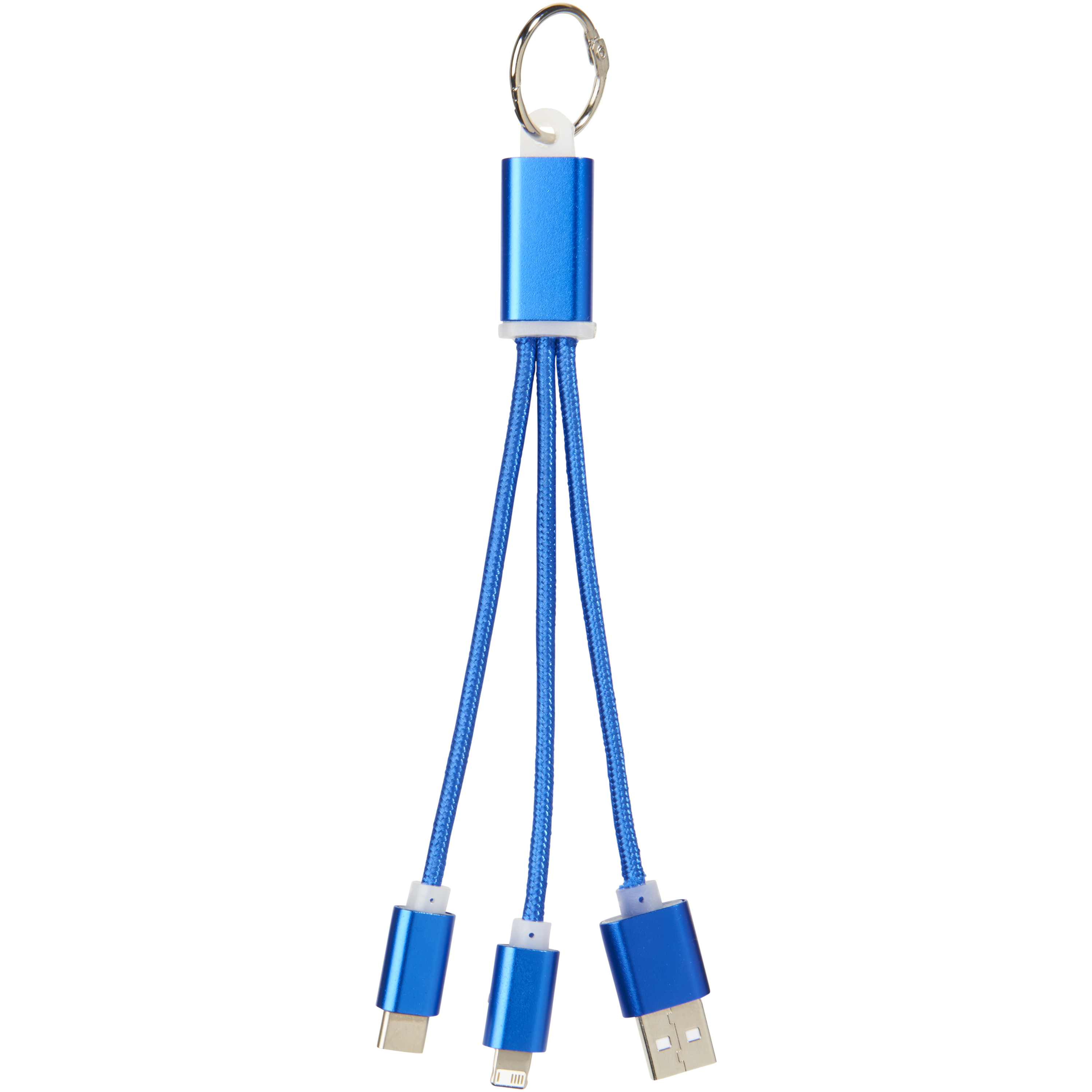 EgotierPro 134961 - Câble de chargement 3-en-1 avec porte-clés Metal