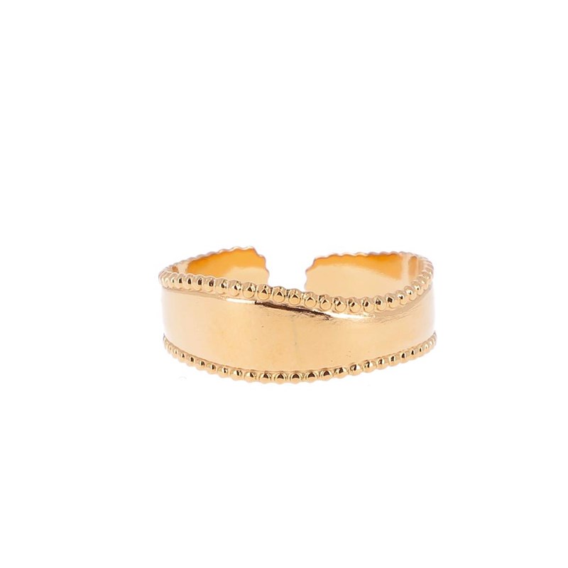 Bague ajustable en acier dorée