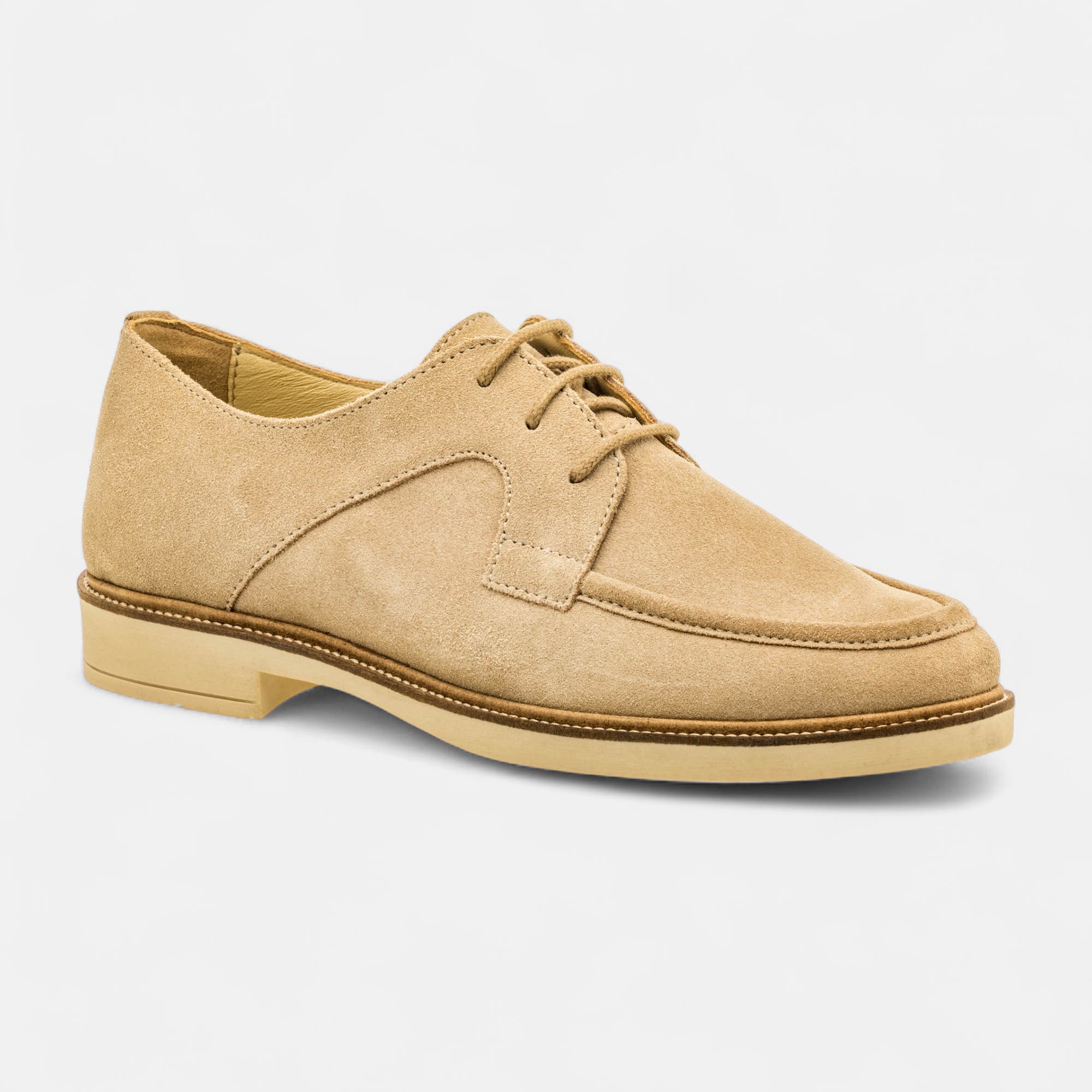 Derbies Femme en cuir beige