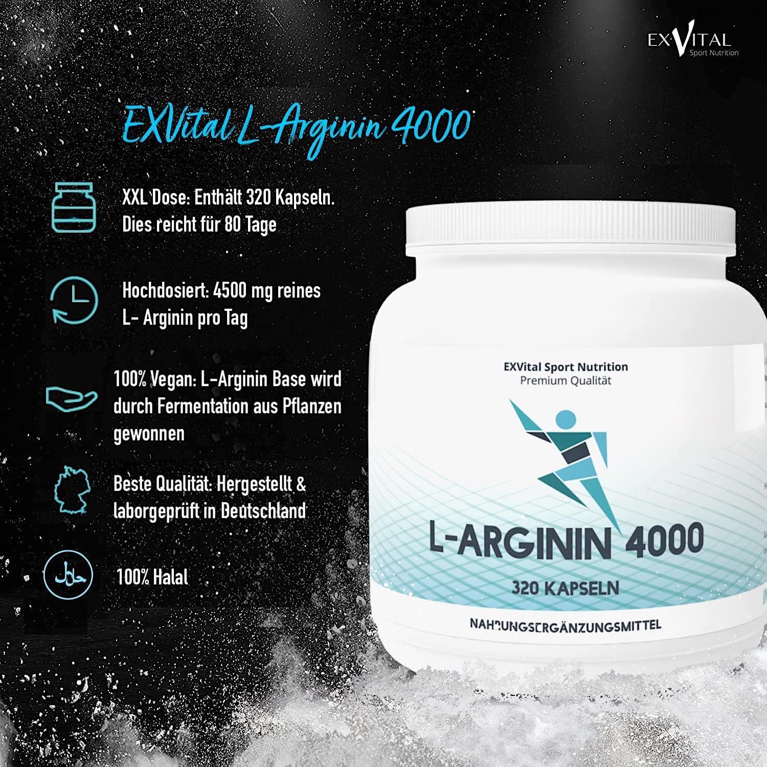 EXVital® L-Arginin Base 4000 hochdosiert