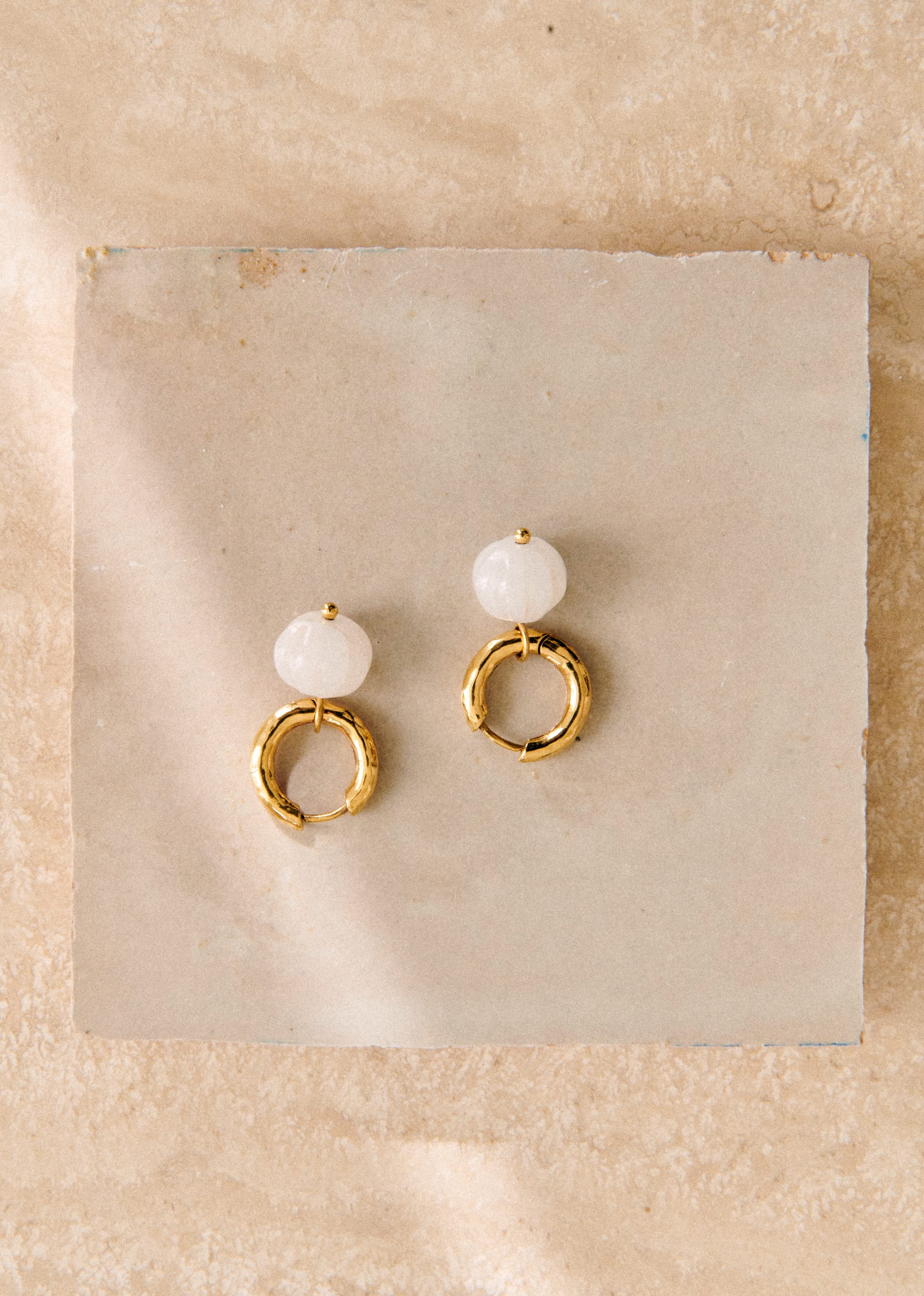Anneaux Madeleine - Écru - E-SHOP/BIJOUX Boucles d'Oreilles 5905804