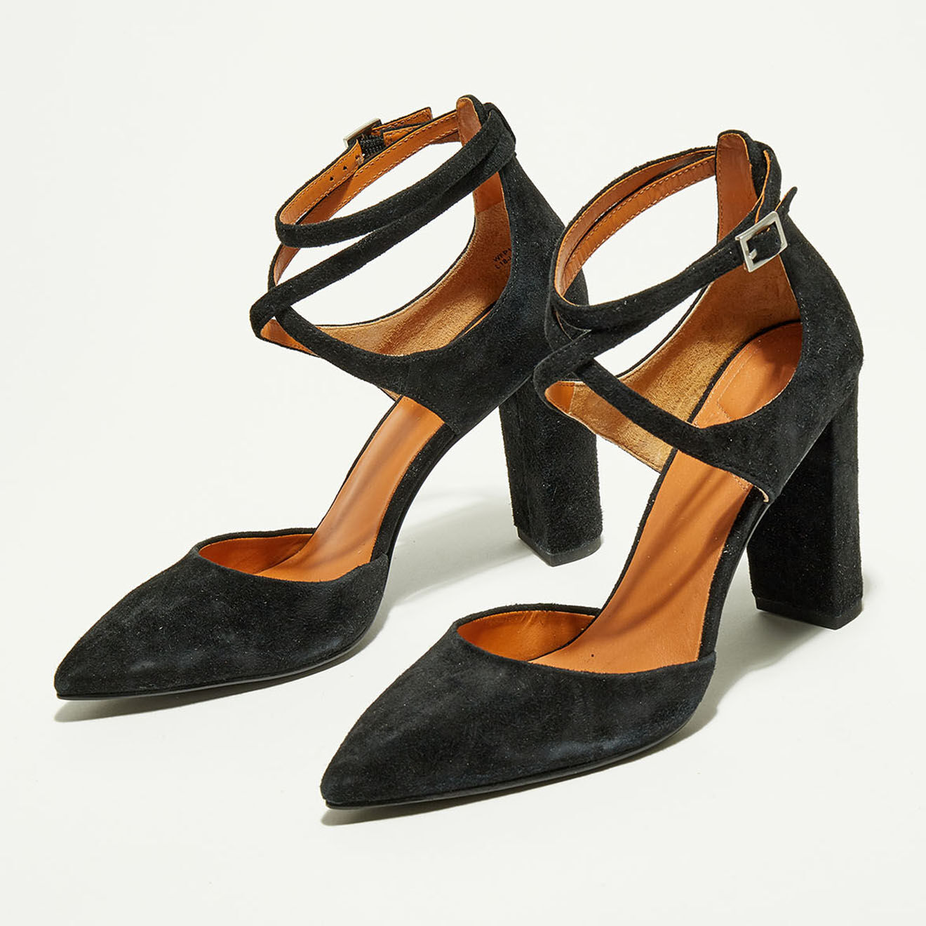 What For Babies en Velours de Cuir Elvis noires - Talon 9.5 cm