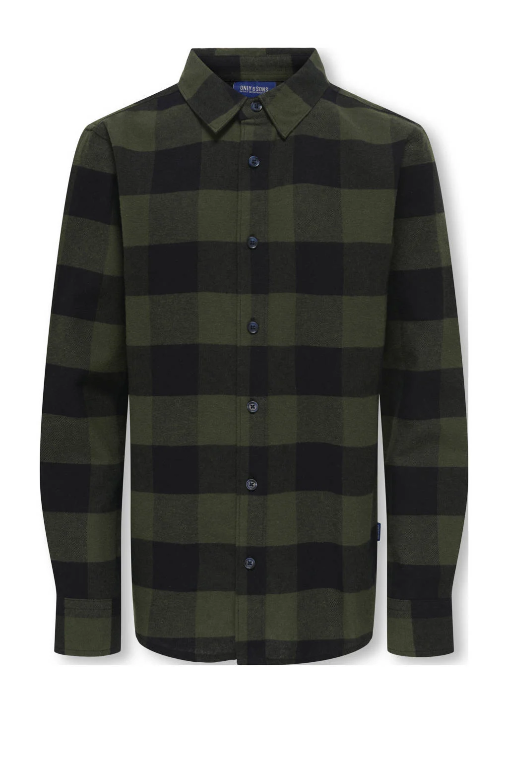 ONLY & SONS JUNIOR overhemd donkergroen