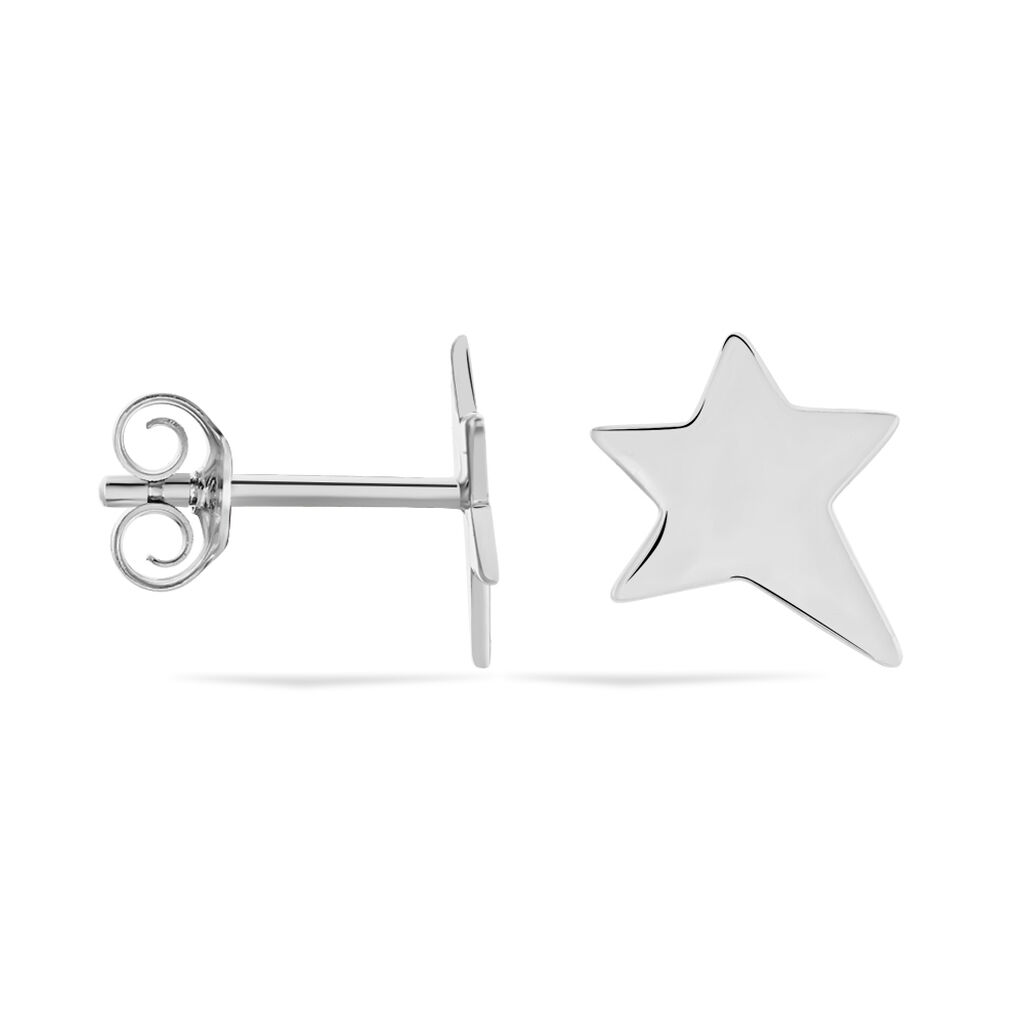 Boucles D'oreilles Puces Eloisa Argent Blanc