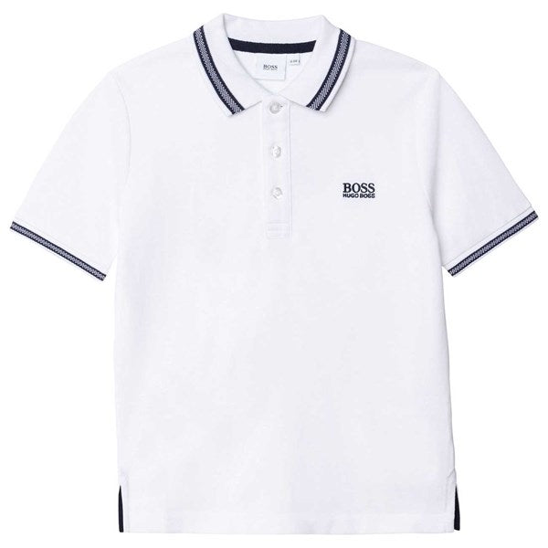 Køb Hugo Boss Boy Short Sleeve Polo White | Luksusbaby