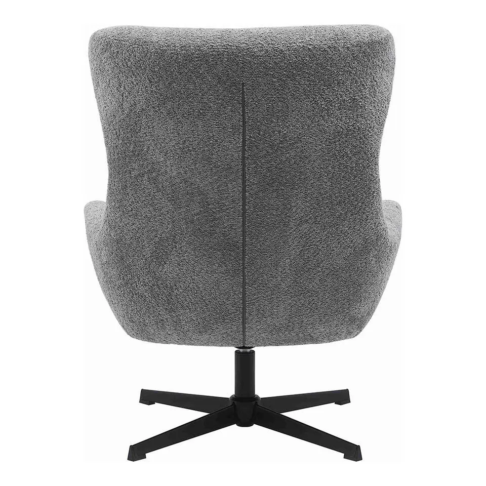 Fauteuil Draaibaar - Donkergrijs Stof - 89x80x101cm - Bescia