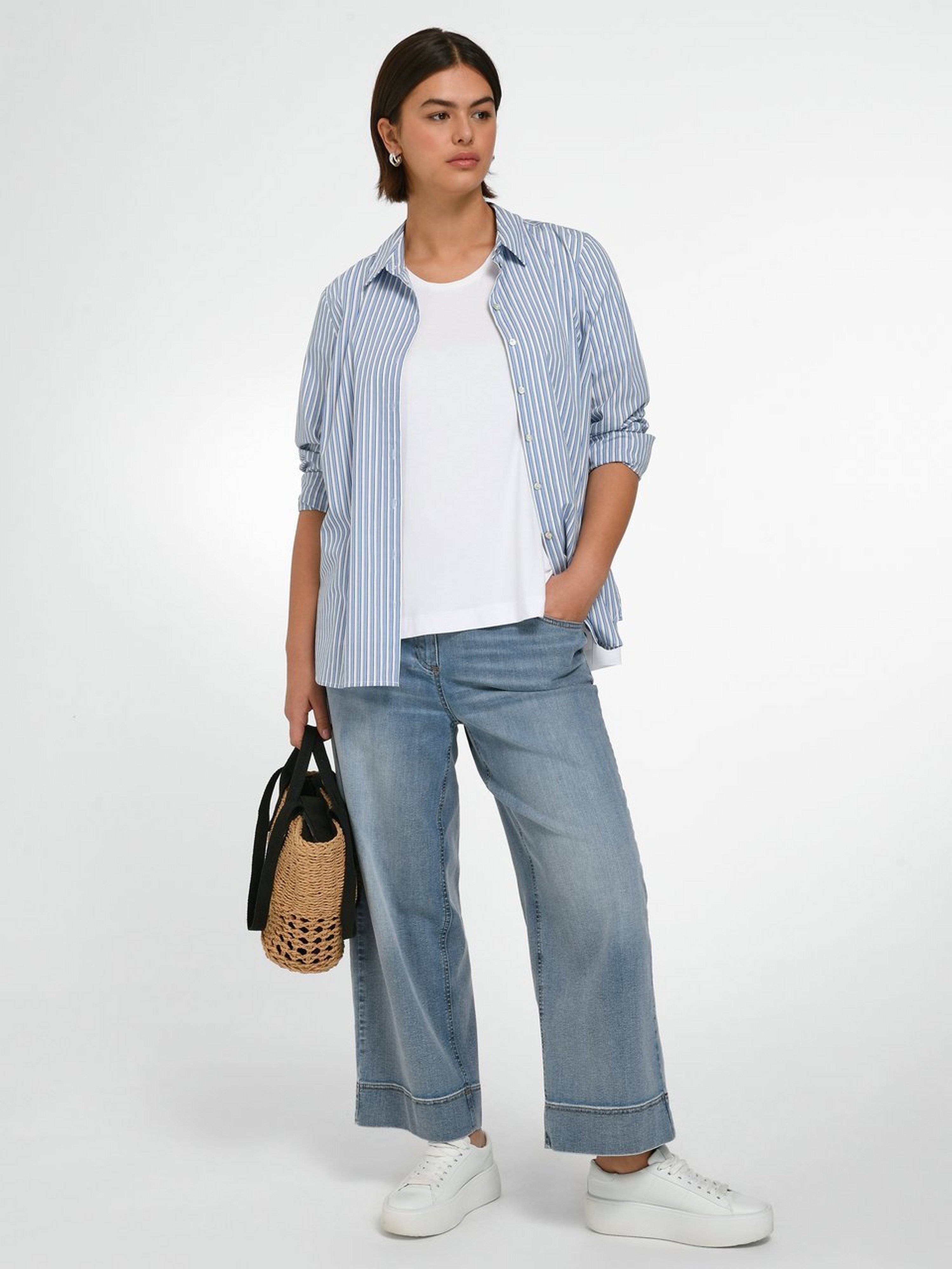 Rundhals-Shirt mit 1/2-Arm