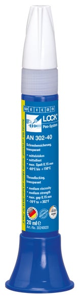 WEICONLOCK® AN 302-40 Schroefborging | Gemiddelde sterkte, DVGW-goedgekeurd | 20 ml | Transparant