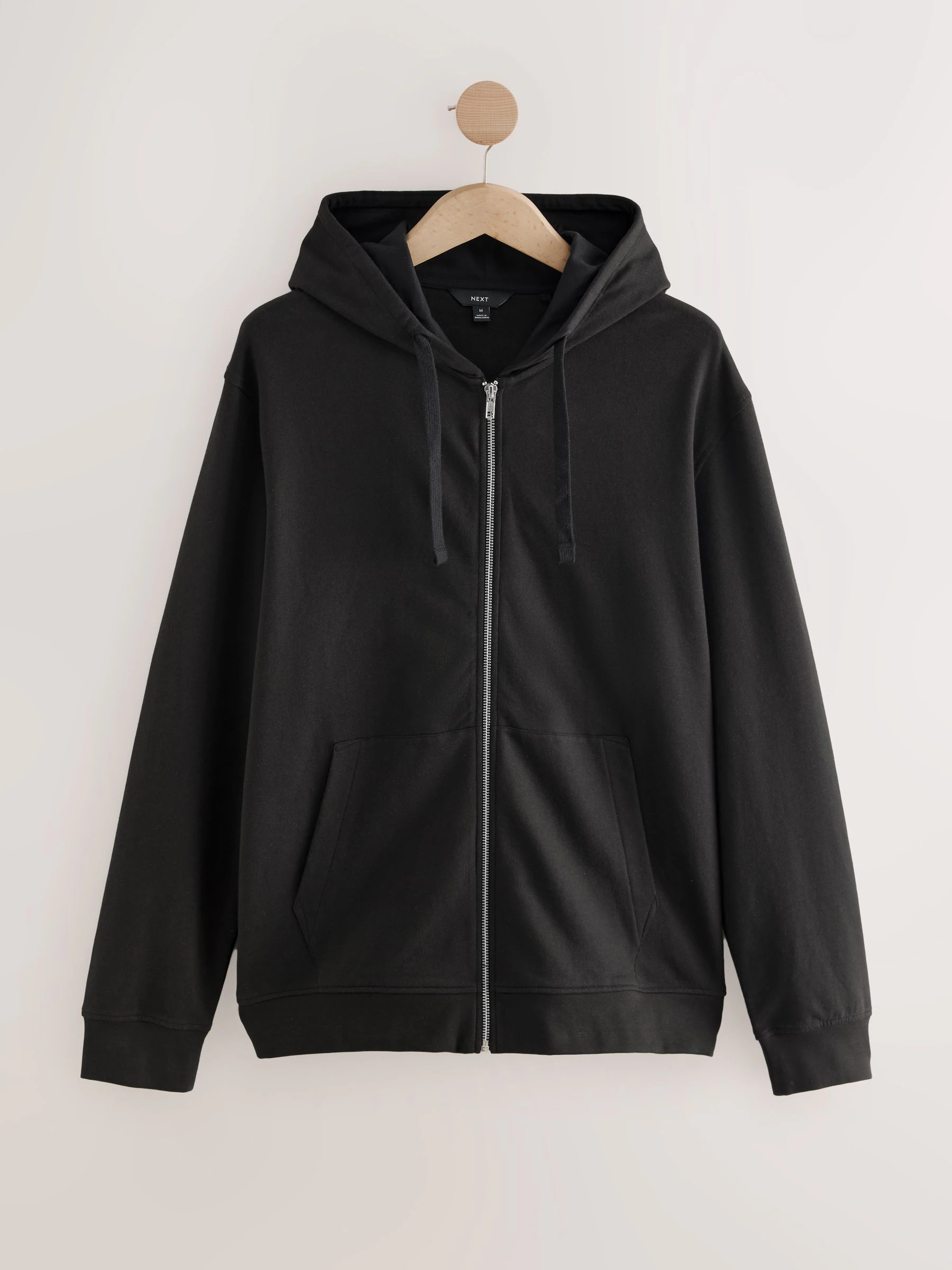 Zwart - Lichte hoodie met rits