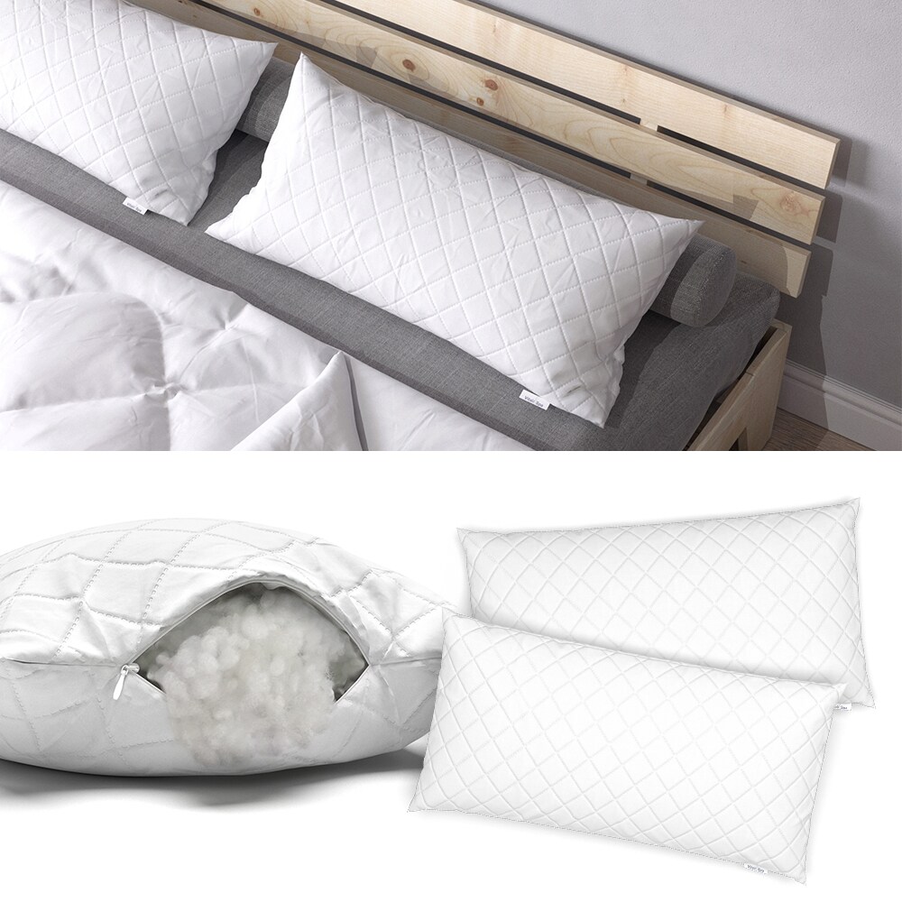 VitaliSpa 2er Set Microfaser Kopfkissen 40 x 80 cm Allergiker geeignet Kissen