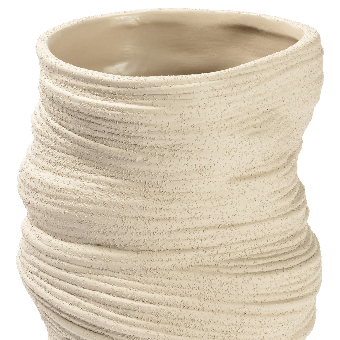 My Home Große Vase in abstrakter Form beige